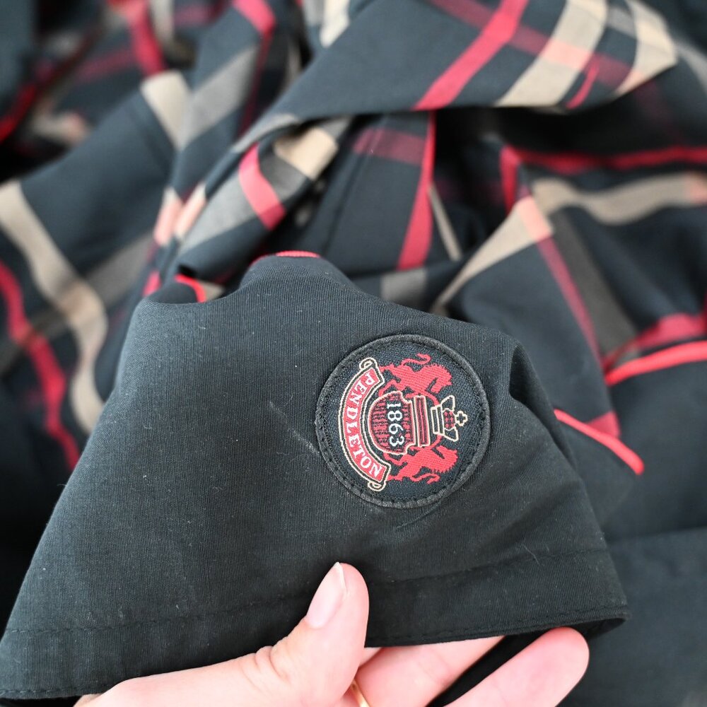 Pendleton Size Xs Black Classic Belted Trench Coa… - image 7